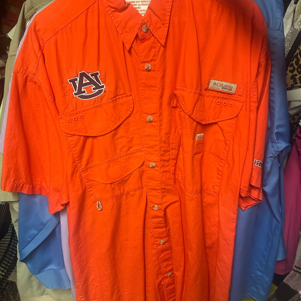 Columbia Men's Bright Orange Casual Shirt